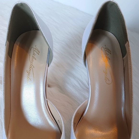 Michaelangelo White Stiletto Christmas New Years Eve Party Shoes Size 6 Heels - Picture 9 of 14